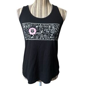 Breast Cancer Awareness Tank Top Large Ideal T Black Graphic Pink White design